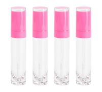 ARTIBETTER 4 Tubos Vacíos de Brillo Labial de 8 Ml, Envases Pequeños Transparentes de Plástico para Brillo de Labios, Rellenables y Portátiles, Ideales para Maquillaje y Viaje