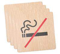 Artibetter 4 unids Prohibido Fumar Letrero de Madera no Fumadores señales de Advertencia industriales Pegatinas señales prohibición para restaurantes Signos no Fumar para la casa Madera
