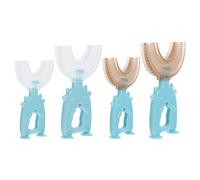 Artibetter 4 Unids U Tipo Niños Cepillo de Dientes Manual Blanqueamiento Cepillo de Dientes Silicona Cepillo Cabeza para Niños