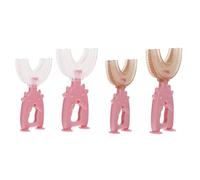 Artibetter 4 Unids U Tipo Niños Cepillo de Dientes Manual Blanqueamiento Cepillo de Dientes Silicona Cepillo Cabeza para Niños