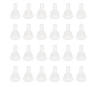 Artibetter 40 Piezas Chupetes de Silicona Color Blanco Flexibles y Ecológicos y Material Resistente para Alimentación de Mascotas Aptos para Conejos y Chinchillas