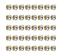 Artibetter 40 Piezas de Accesorios para Coser Garra de Vidrio Blanco de 8mm para Decorar Ropa y Accesorios DIY en Sombreros y Mochilas