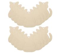 Artibetter 40 Piezas de Rodajas de Madera Forma de Gato sin Terminar para Decoración DIY Segura y Confiable, Diseño Adorable Adecuado para Manualidades y Navidad