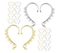 Artibetter 40 Piezas Ear Wrap Earrings Non Piercing Metal Hooks DIY Jewelry Accessories For Women Lightweight Comfortable Crafting Supplies