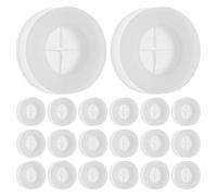 Artibetter 40 Piezas Tapón de Fijación del Orificio Pajita Ojal de Silicona para Pajita para Tapas de Tarros Mason Blanco Silicona Antipolvo Fácil de Limpiar para Tapas Orificio para Picnic