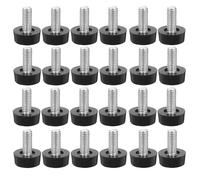 Artibetter 40 Piezas Tornillos de Cabeza de Goma de pie Soporte de nivelador de gabinete Niveladores de piernas para mesas niveladores de Muebles pies de Tornillo el plastico Negro