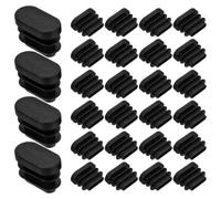 ARTIBETTER 40 Tapas Protectoras Ovaladas para Patas de Muebles y Sillas, de Pe Negro, Antirruido Marcas, Ideales para Uso Hogar