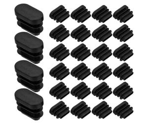ARTIBETTER 40 Tapas Protectoras Ovaladas para Patas de Muebles y Sillas, de Pe Negro, Antirruido Marcas, Ideales para Uso Hogar