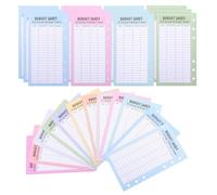 ARTIBETTER 48 Hojas de Ahorro Prácticas de Papel 6 Agujeros para Carpetas, Diseño Portátil y Versátil Adecuado para Organizar Finanzas Personales y Ahorro Diario