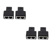 Artibetter 4piezas Adaptador Divisor Ethernet Puertos Conector De Extensor De Socket Compatible Hubs y Routers Paquete