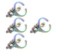 ARTIBETTER 4piezas Anillos de Ganchillo Simples de Decorativa Accesorios para Tejer con Diseño de Pavo Real para Proteger Dedos y Controlar Hilo Labores Creativas