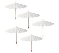 Artibetter 5 Paraguas de Papel para Pintar Diy, Sombrilla de Papel Liso de 20 Cm, Kit de Manualidades, Utilería para Foto y Performance, Adecuado para Arte y Decoración