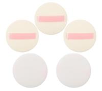 ARTIBETTER 5 Piezas Borla Fijadora de Polvos Portátil de Cinta Rosa para Maquillaje Facial Material de Terciopelo, Fácil de Almacenar y Uso en Cream y Highlighter