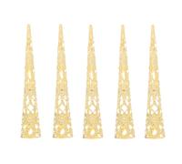 Artibetter 5 Piezas Garras de Uñas Huecas Doradas de Metal para Disfraces y Baile, Diseño Especial Resistente Que No Daña Las Manos Rompe Fácilmente