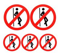 ARTIBETTER 5 piezas Pegatinas de Advertencia Autoadhesivas de de Seguridad Removibles para No Apoyarse para de Trabajo Peligrosos