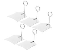 Artibetter 5 Piezas Portaetiquetas de Precio de Metal Plata para Farmacia y