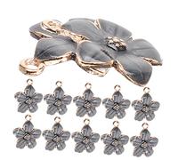 Artibetter 50 Piezas Colgantes de Flores Miniatura Aleación para Joyería Diy Adornos de Sakura para Creaciones de Pulseras y Collares Accesorios de Bricolaje Color Negro
