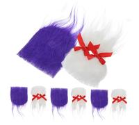 ARTIBETTER 6 Juegos Barbas de Faceless Accesorios de Manualidades para Muñecas con Nariz de Perlas Decoración Navideña Pascua