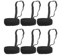 Artibetter 6 Piezas Muñequeras de Árbitro Pulsera Oficial de Fútbol Poliéster Negro Agarre Cómodo Diseño de Muñeca para Árbitros de Fútbol Diarios