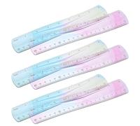 Artibetter 6 Piezas Regla Flexible de PVC Suave y Resistente Roturas Doble Métrica y Regla Curva y para Escuela Oficina y Dibujo