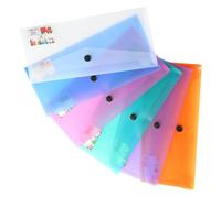 Artibetter 6 Piezas Sobres de Plástico Pp Transparentes con Cierre a Presión para Documentos, Carpeta Práctica de Almacenamiento Adecuado para Uso Escolar y Oficina Color Aleatorio