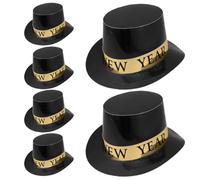 Artibetter 6 Piezas Sombrero de Copa Dorado de Papel para Fiesta de Año, Cómodo y Versátil, Adecuado para Eventos Festivos y Cotillones de Fin de Año