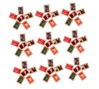 Artibetter 60 Piezas Mini Resin Christmas Photo Frames Vintage Dollhouse Crafting Supplies DIY Resin Ornaments For Festive Home and Table Decoration