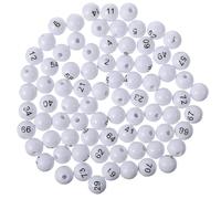 Artibetter 75 Bolas numeradas para rifa: Bolas de plástico numeradas del 1 al 75 para Juegos de sorteo y Actividades de rifas - Accesorios para máquinas de lotería de 0,6", Cubo no Incluido