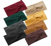 Artibetter 8 Bandas Cabello Multifunción de Goma y Algodón Absorción de Sudor para Ejercicios y Deportes, Diadema Compacta para Accesorios de Yoga