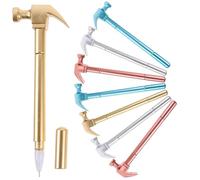 Artibetter 8 Bolígrafos de Gel Plumas Ligeras de Plástico Forma de Martillo Convenientes para Escribir y Almacenar, Paquete de 8 Unidades