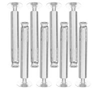 Artibetter 8 Piezas Tornillo de Expansión para Tope de Tráfico, Tornillo de Expansión de Acero, Plata, Fácil Instalación, Efecto Amortiguador, para Entradas de Vehículos y Zonas