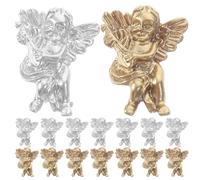 ARTIBETTER 80 Adornos para Uñas Ángeles en 3d 80 Piezas 40 Plata 40 Dorado Decoración de Manicura Vintage Barroca Suministros para Uñas Postizas Accesorios para Fiesta y Uso Diario
