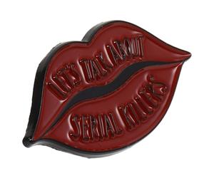 Artibetter Accesorio Chic Superficie Lisa y Fácil de Abrir Pin de Solapa Forma de Labios Rojos en Aleación de Zinc para Mujer Adecuado para Regalar en Cumpleaños
