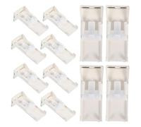 Artibetter Accesorios para Cortinas de Riel, Soportes Laterales Ajustables de Hierro, 12 Piezas, para Montaje en Pared y Techo, Compatible Rieles de Varias Medidas