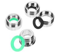 Artibetter Adaptadores de Grifo de Cobre Accesorios Plata Kit de 4 para Fregadero Resistencia Corrosión y Rosca Precisa para Mangueras y Aireadores de Cocina