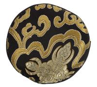 ARTIBETTER Almohada de Cuenco Tibetano Redonda de Algodón Negro Ligera Diseño Tradicional para Decoración en Templos Budistas y Hogar