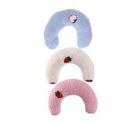 Artibetter Almohadas para Gatos en Forma de U Ergonómicas, Almohada Calmante de Felpa, Tamaño Mediano, para Dormir y Viajes, Cojines para Gatitos y Cachorros, Set de 3 Unidades (,