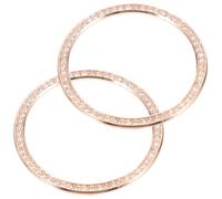 Artibetter Anillo de Bisel de Reloj de Metal Gemas, Protector Antirrayaduras, Rosa Dorado 40mm, 2 Piezas, Accesorio para Reloj de Pulsera Mujer Elegante para Uso Diario