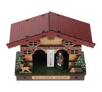 ARTIBETTER Barómetro de Pared Analógico de Madera Termómetro E Higrómetro para Interiores y Exteriores Estación Meteorológica para Hogar y Sauna Monitor de Temperatura y Humedad Fácil