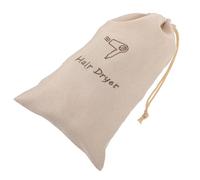 ARTIBETTER Bolsa de Almacenamiento para Secadora de Pelo de Lino Beige | Portátil y Lavable, Resistente al Desgaste, Acabado Fino, Viaje