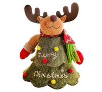 Artibetter Bolsa de Dulces Navideños Diseño de Reno Tela Tapa Tamaño Mediano Bolsa para Guardar Chocolates y Regalos Decoración para Navidad y Nochebuena Adecuado para Hogar y Fiestas