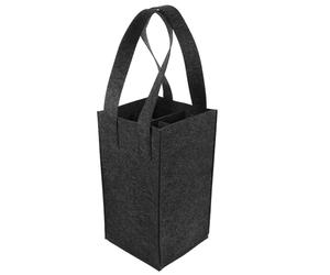 Artibetter Bolsa de Fieltro Negra para Vino Tinto Gran Espacio Interno y Compartimento Extraíble, Portátil y Elegante para Llevar 4 Botellas en Fiestas