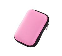 ARTIBETTER Bolsa Organizadora De Auriculares y Cargadores Funda De Almacenamiento De Cables USB Estuche EVA Multiusos para Viajes con Compartimento De Malla Color Rosa