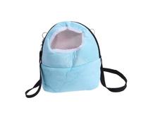 ARTIBETTER Bolsa Transporte Mascotas Azul para Hámster y Pequeños Animales Material Coral Velvet Transpirable con Malla Ventilada y Diseño Seguro para Viajes Exteriores