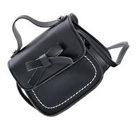 Artibetter Bolso Bandolera y Gran Capacidad Negro Mini Bolso de PU Lazo para Niñas Diseño Sencillo y Evitar Pérdidas para Uso Diario