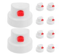 Artibetter Boquillas de Pintura en Aerosol de Color de 10 Piezas, Boquilla de Pulverización en Forma de Abanico, Compatible Spray Manual, Material Pe Duradero para Graffiti y Retoques