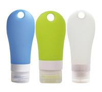 Artibetter Botellas de Silicona Vacías de 60ml Reutilizables Prueba de Fugas, Dispensadores Portátiles para Viaje al Aire Libre, Pack de 3 Unidades para Cosméticos y Maquillaje