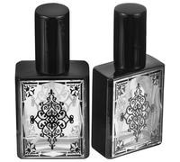 Artibetter Botellas de Vidrio para Aceites Esenciales 15 Ml, Spray Rociador Negro, 2 Piezas, Botellas Vacías Recargables para Perfume y Aceite, Tamaño Pequeño para Viaje y Uso Diario