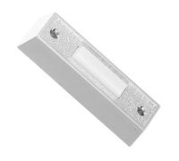 ARTIBETTER Botón de Timbre de Puerta, Botón de Campana Iluminado, Abs, Plata, Montaje en Pared, Centro Luminoso, para Uso Hogar y Poca Luz
