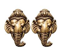 Artibetter Botones de Latón para Manualidades Diy, 2 Piezas, Hebillas Decorativas Diseño Elefante, Accesorio para Bolso Vintage, Botones Metálicos para Costura y Decoración